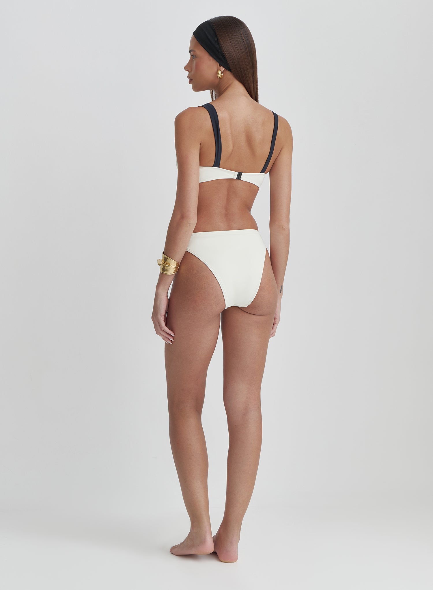 Cream Ring High Leg Bikini Bottom
